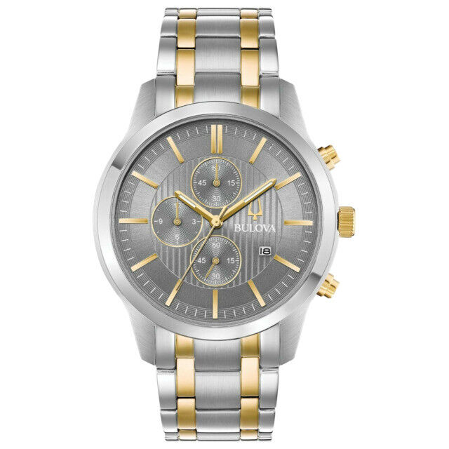 Bulova 98B309 43mm Quartz Chronograph Men's Watch - Gray Bulova 98B309 43mm Quartz Chronograph Men's Watch - Gray