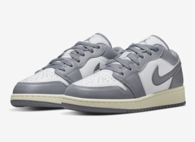 Air Jordan 1 Low Vintage Stealth Grey 553560-053 (GS) Size 5Y