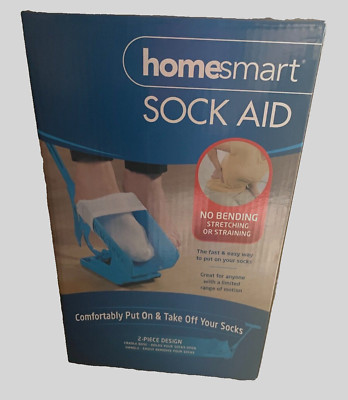 BRAND NEW NWT HomeSmart SOCKAID 2-Piece Design EASY PUT ON & TAKE OFF SOCKS!