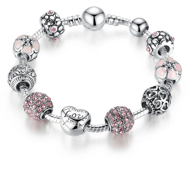 Elegantes Charm Armband Silber Geschenk Frau Freundin - Bild 2 von 4