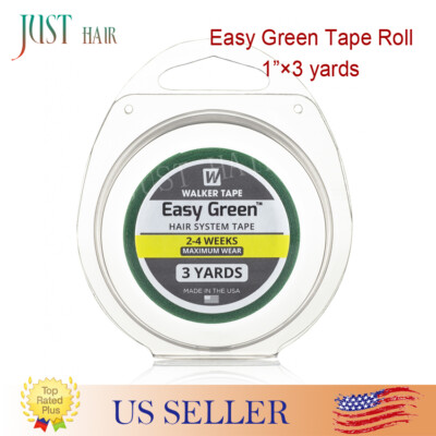Walker Easy Green Roll Tape 1'' X 3 Yards Hair System Toupee Double Sided Tapes