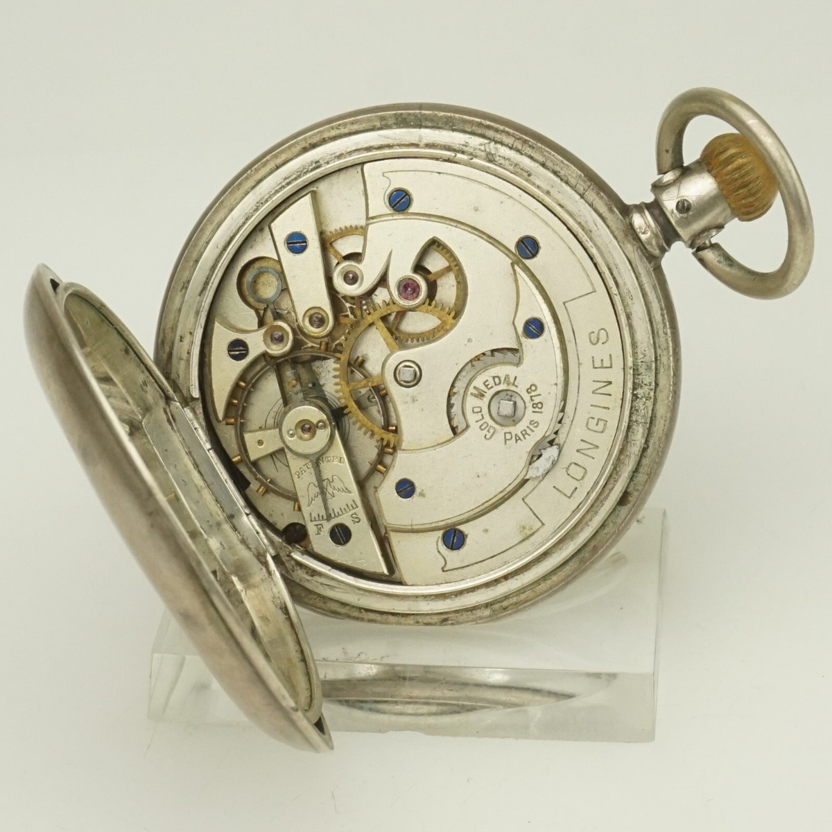 【yuu】 WORKING! Solid Silver LONGINES Pocket Watch Men's no fusee