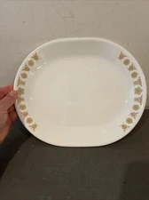 Corelle by Corning Platter BUTTERFLY GOLD Pyrex  12" x 10"