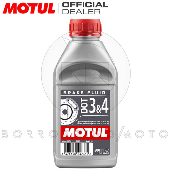 500Ml Motul Dot 3 & 4 ÖL FlüSsigkeit Bremsen 100% Kunststoff Universal Motorrad-image