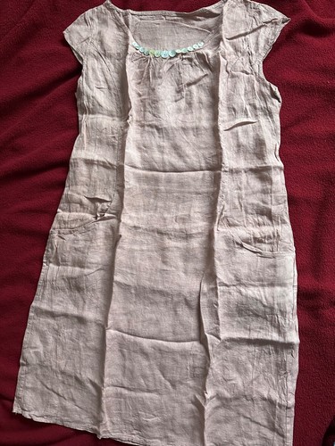 Leinen Kleid altrosa Italy Mode - Bild 3 von 8