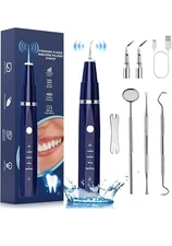 Dental cleaning kit, plaque/tartar removal with LED light and 5 adjustable modes