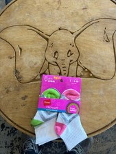 6 Pair Girls Ez Sort Size Small Ankle Socks