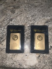 The Perth Mint 0.9999 Fine Gold Bar 50g Each (2 Bars) Total 100g 3421.38 per troy oz