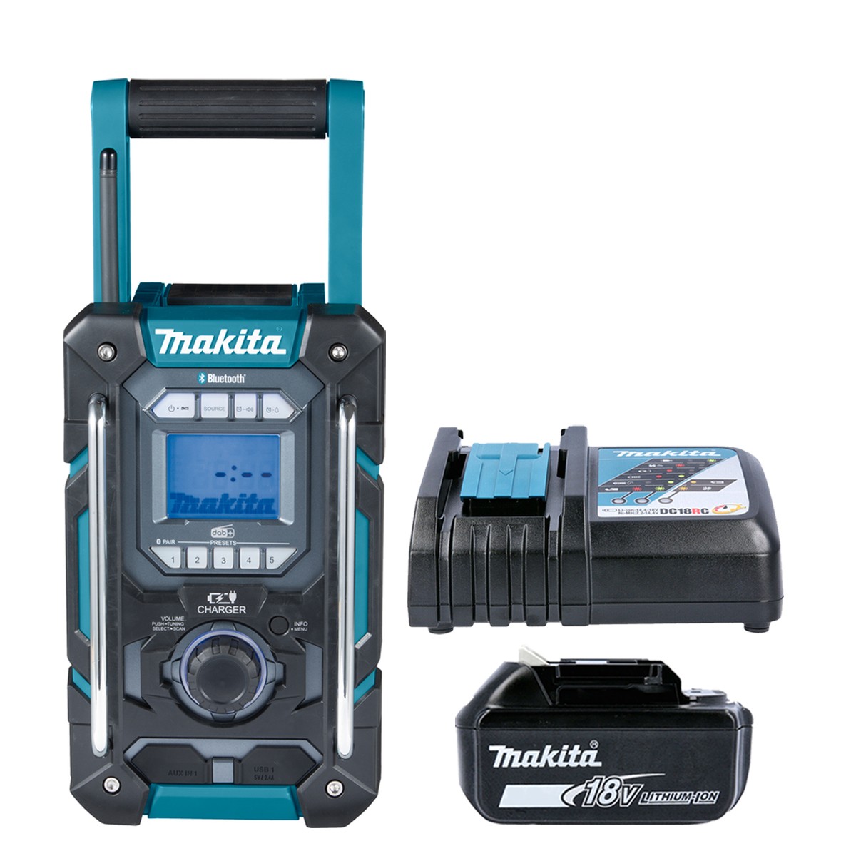 Makita Blue Dmr301 Dab+ Tooth Battery Charging Job Site Radio - Image 19