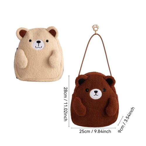 Large capacity Plush Bag Little Bear Rabbit Underarm Bag for Women - Picture 2 of 15