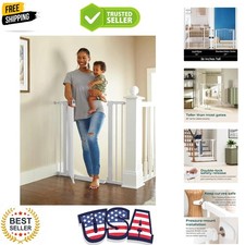 36" Extra Tall Baby Gate for Stairs, 29.7-40.6"Extensions Included Wide Dog G...