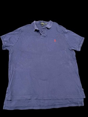 Ralph Lauren Men's Polo Shirt Blue, Short Sleeve, Custom Fit, Size XL