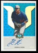 Edwin Rios 2017 Leaf Valiant Draft Blue On Card Auto #BA-ER1 11/35