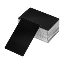 50Pcs Anodized Aluminum Business Card 0.8mm Laser Engrave Name Card Black