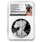 2021-W $1 1-oz T-1 Proof American Silver Eagle Congratulations Set NGC PF70UC