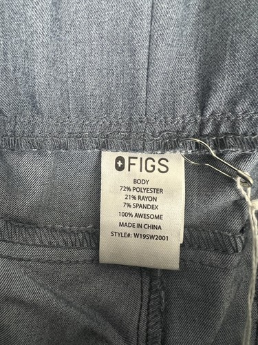 Figs Technical Collection Tema Performance Scrubs Pant Heather Denim Small - Picture 6 of 15