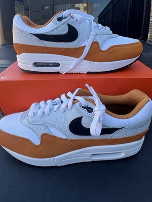 Nike Air Max 1 White Black Monarch Orange FN6952-101 Men s 9 Athletic Footwear