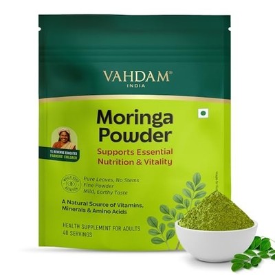 VAHDAM India Moringa Powder 200g Pure Leaves Non-GMO 80 Servings