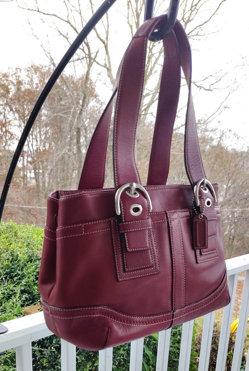 Coach MEDIUM F10911 Vintage Red Y2K Soho Leather Tote Bag | eBay