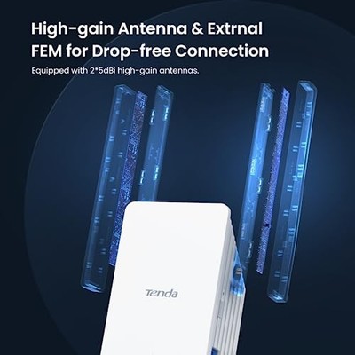 TENDA WIFI EXTENDER WIFI 6 RANGE COVERS 1500 SQ.FT AP MODE A23 - WHITE