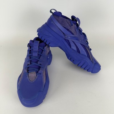 Women Reebok Club C Cardi B V2 Leather Casual Shoes Size 4.5 Purple GX9725