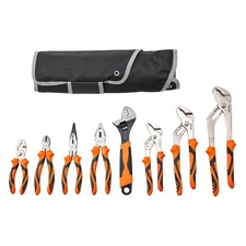 8-Piece Pliers Set High Carbon Steel - 12" "10", "8" Groove & Linesman'S Pliers