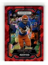 George Holani 2024 Panini Prizm Draft Picks #167 Boise State Broncos Red Ice RC