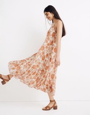 Madewell Boho Dress Easy Breezy Orange Gold Floral Large ✌️☀️ Summer  Fall