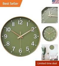 Wall Clocks Battery Operated,12 inch Silent Non Ticking Modern Wall Clock for...