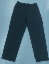 ADIDAS MEN'S REGULAR NORMAL LENGTH FLEECE SWEATPANTS BLACK SIZE MEDIUM NEW