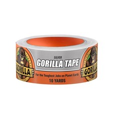 Gorilla Tape, 1.88 in x 10 yd, Silver Pack of 1 - Duct, Utility, Triple Layer