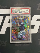 1998 Bowman’s Best Football Peyton Manning Rookie Atomic Refractor Auto PSA 9 7B