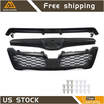 Front Bumper Upper Grille Kit Black Fit For Subaru Forester 2014/2015-2017/2018