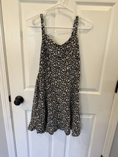 Old Navy Cami Dress Women’s Linen Blend Cheetah Print SZ medium