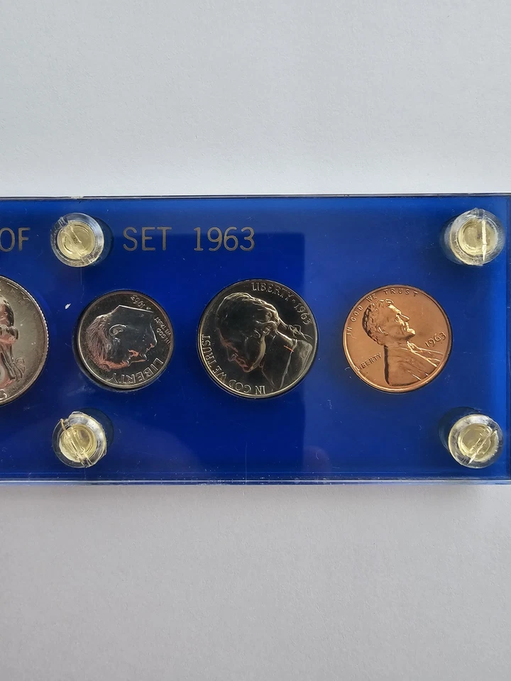 SILVER 1964 5 COIN P MINT SET UNGRADED CIRCULATED 3 SILVER 2 CLAD COINS - Image 4 of 4