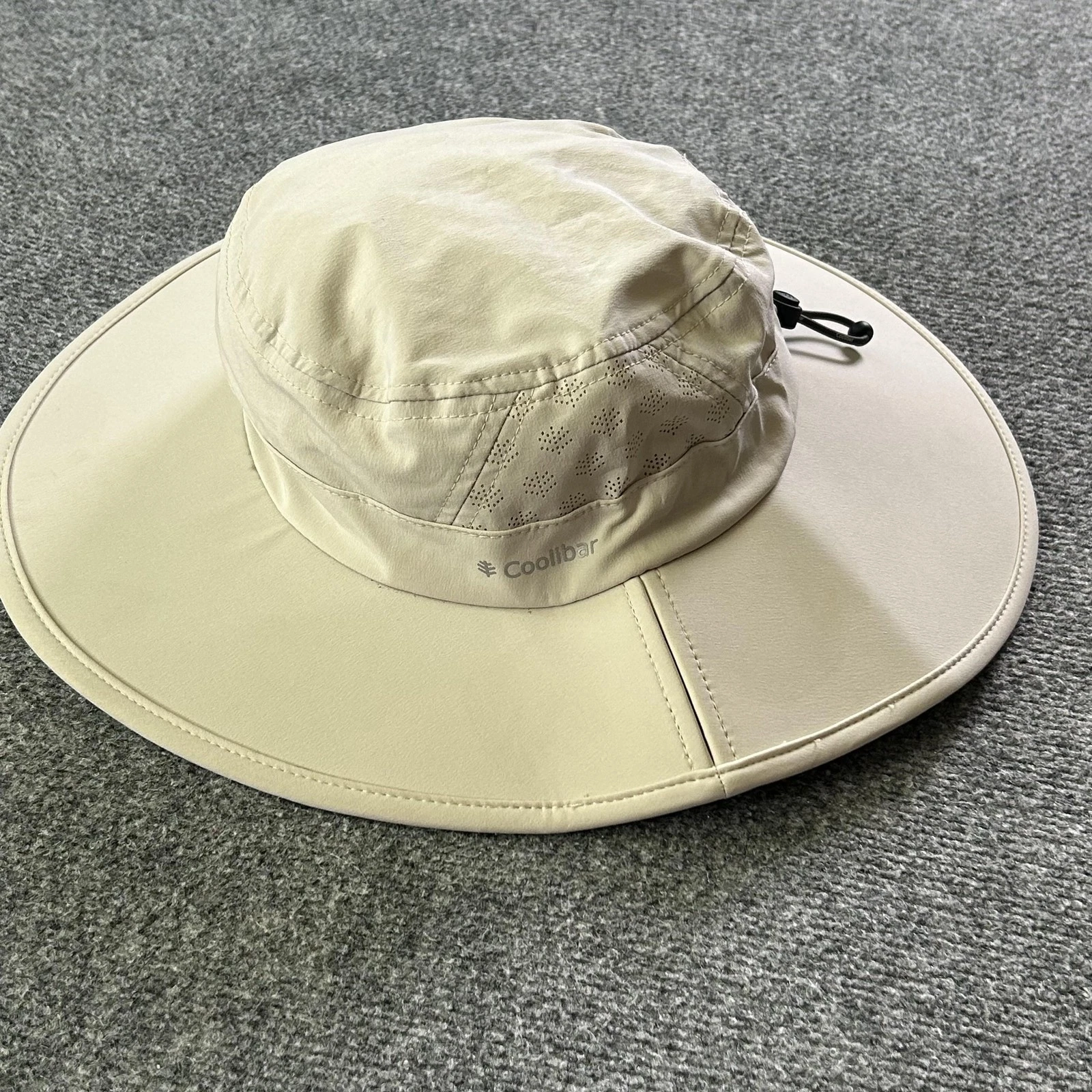 Coolibar Hat Fore Golf Mens M Beige UPF 50+ Wide Brim Sun Protection Outdoor