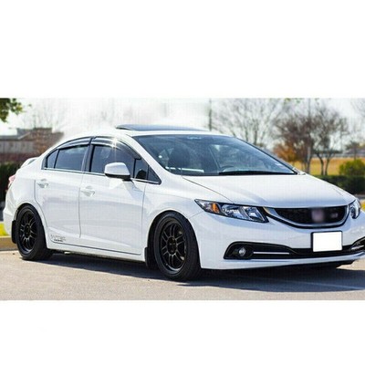 Geartronics Mugen Style Window Visors For 2012-2015 Honda Civic Sedan – 3D Wavy