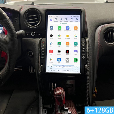 For Nissan GT-R Skyline 2008-2017 Car Radio Carplay Android Stereo Video GPS 4G