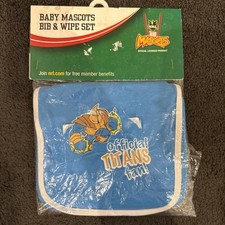 Gold Coast Titans Baby Mascot Bib & Wipe Set Official NRL Fan Gear | Brand New