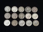 Group of 15 Mostly Different Mercury Silver Dimes NICE!