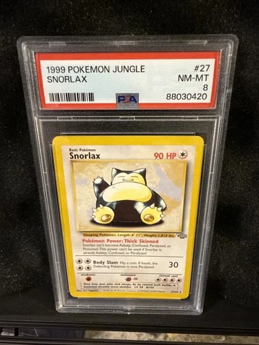 1999 Jungle Snorlax #27 Non-Holo PSA 8