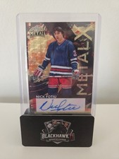 2020 Leaf Metal Hockey 1 of 1 Nick Fotiu Auto New York Rangers #MX-NF1