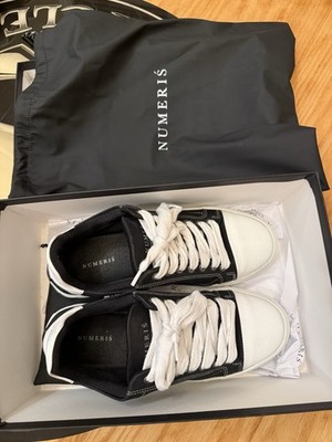 Numeris Atelier Black Acrylic Sneakers with White Toe Size EU 41 Size 8 US Men