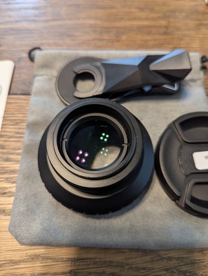 Aukey 2-in-1 Wide Angle Lens/Macro Lens for Cell Phones w/box /bag/cards/cloth