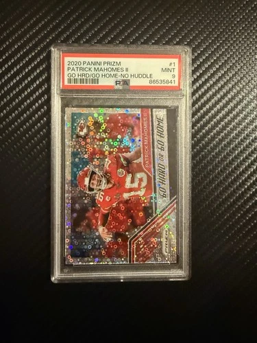 2020 Panini Prizm Go Hard or Go Home Patrick Mahomes II No Huddle PSA 9 #1