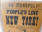 Vintage PEOPLE'S LINE FOR NEW YORK! PLYMOUTH ROCK! STEAMBOAT WOOD PLAQUE SIGN — photo 2