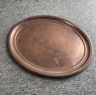 VINTAGE ANTIQUE ARTS AND CRAFTS SOLID COPPER TRAY BY J S & S JOSEPH SANKEY OVAL