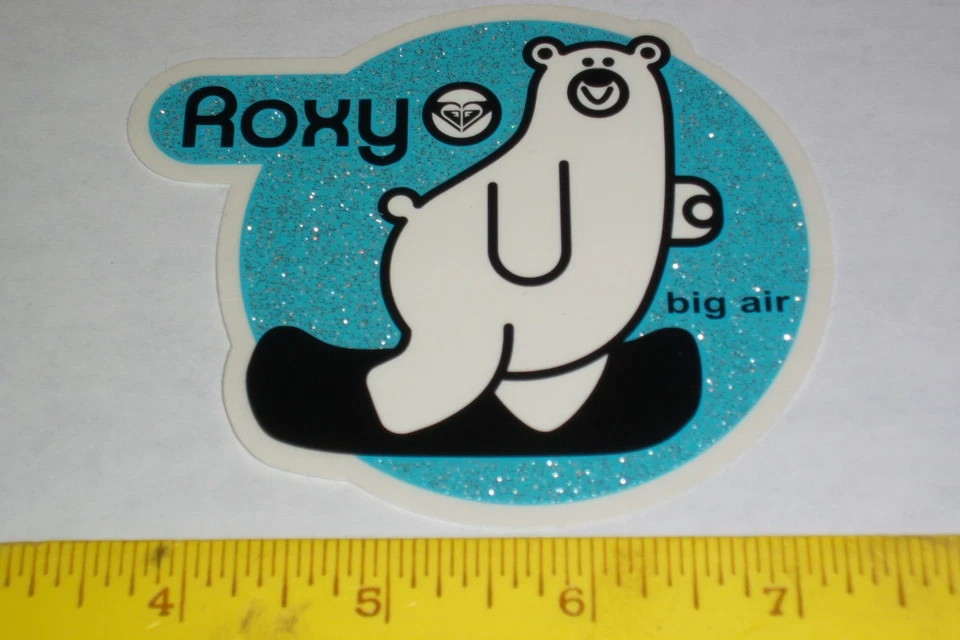 VTG 90's HUGE ROXY HAWAII BEACH GIRL HEART SURF SNOWBOARD SKATEBOARD NOS STICKER