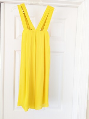 Alice Olivia Silk Dress Size Small yellow summer vacation cocktail