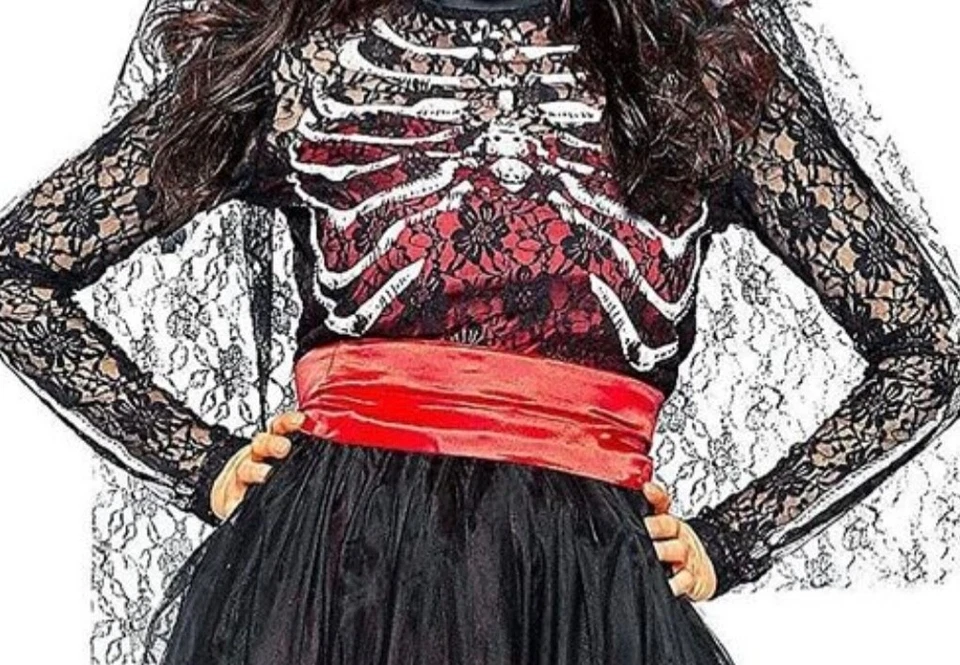 Dia De Los Muertos Dress Adult Costume Small - Image 4 of 4